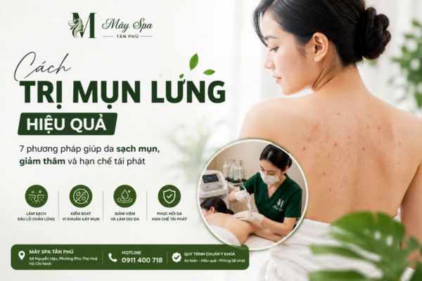 Điều trị mụn lưng chuẩn y khoa tại Mây Spa Tân Phú