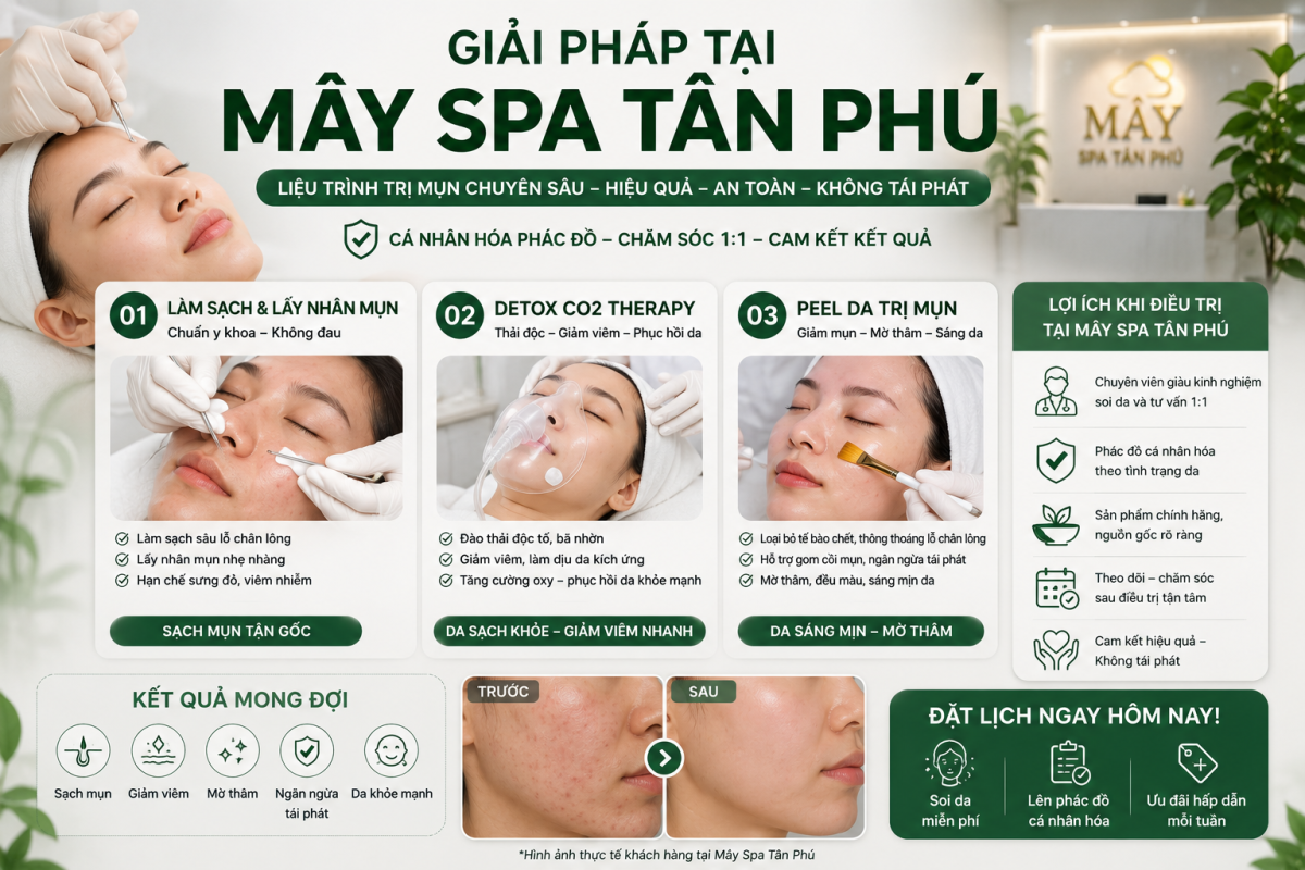 Giải ph&aacute;p quản trị mụn tại M&acirc;y spa T&acirc;n Ph&uacute;