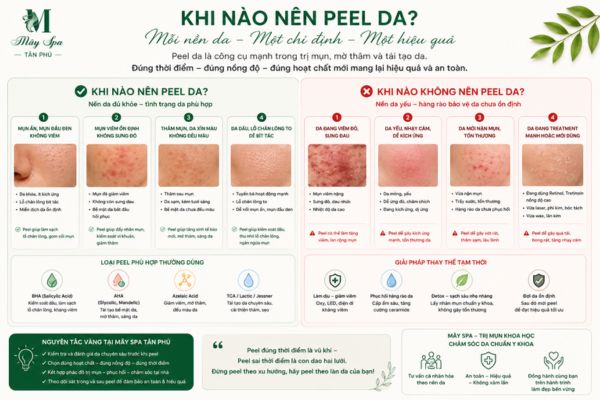 Khi nào nên peel da theo từng tình trạng da