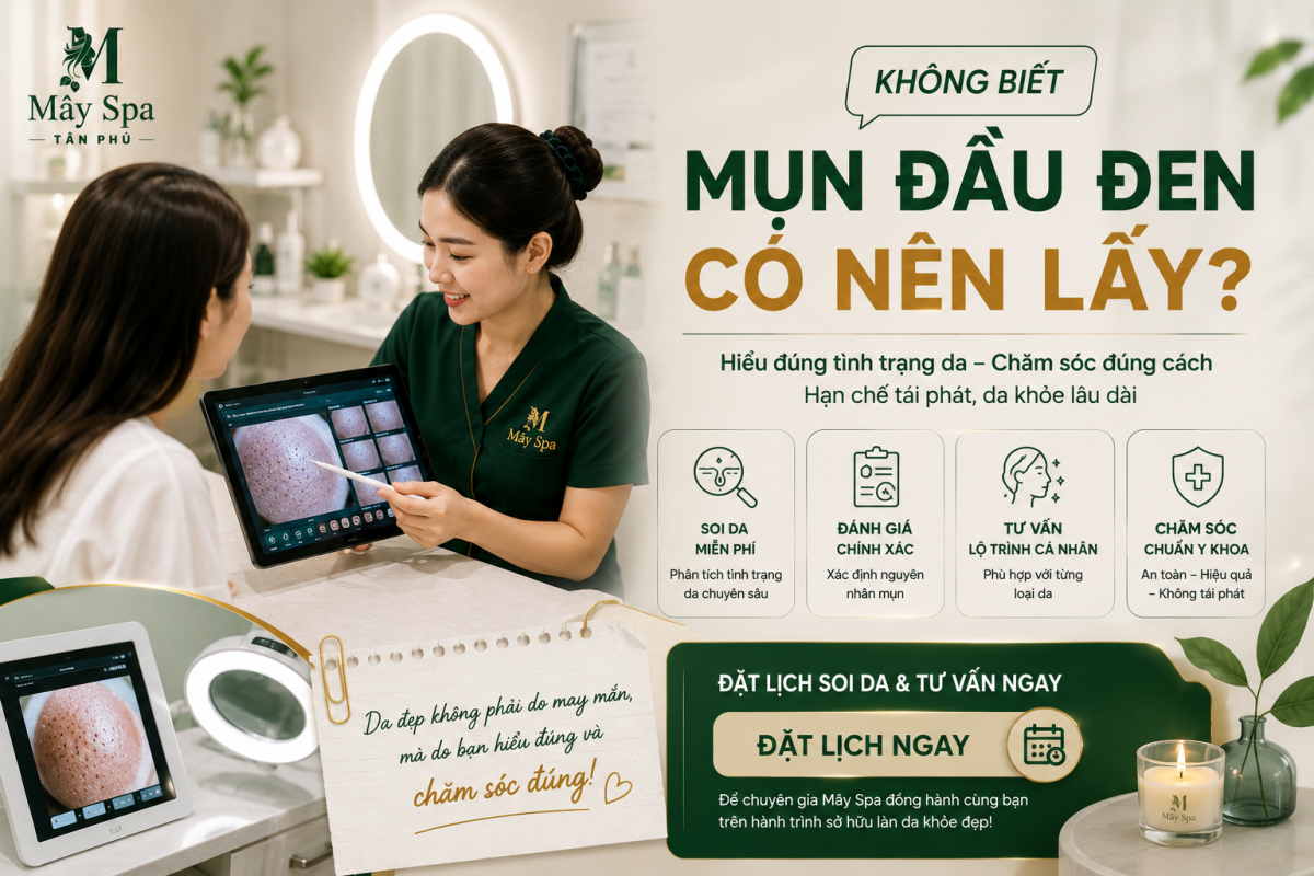 Kiểm tra mụn đầu đen tại M&acirc;y Spa T&acirc;n Ph&uacute;