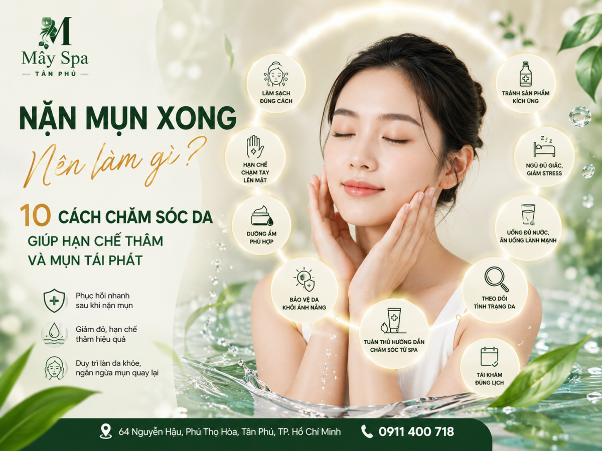Nặn mụn xong nên làm gì ?