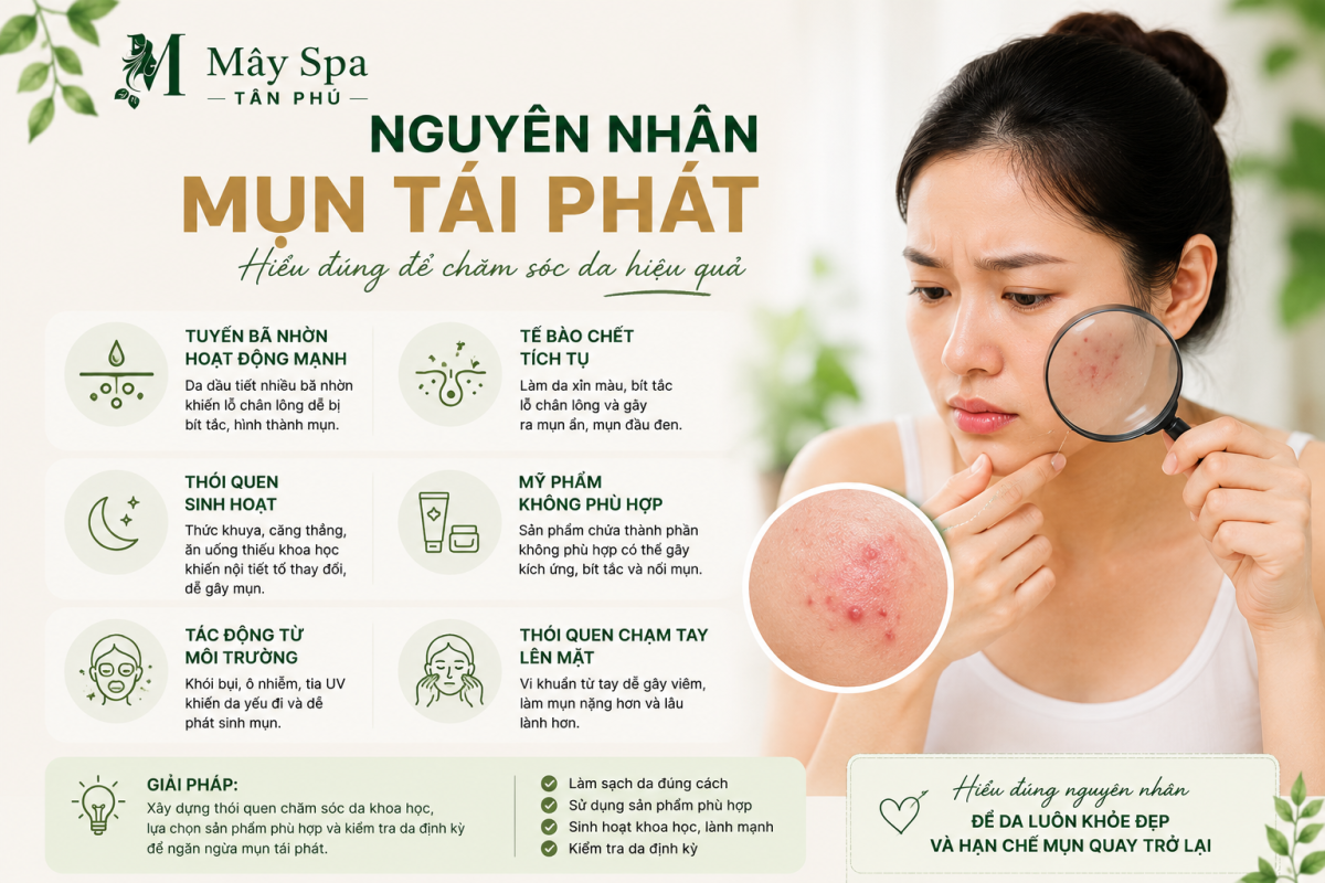 Nguyên nhân mụn tái phát