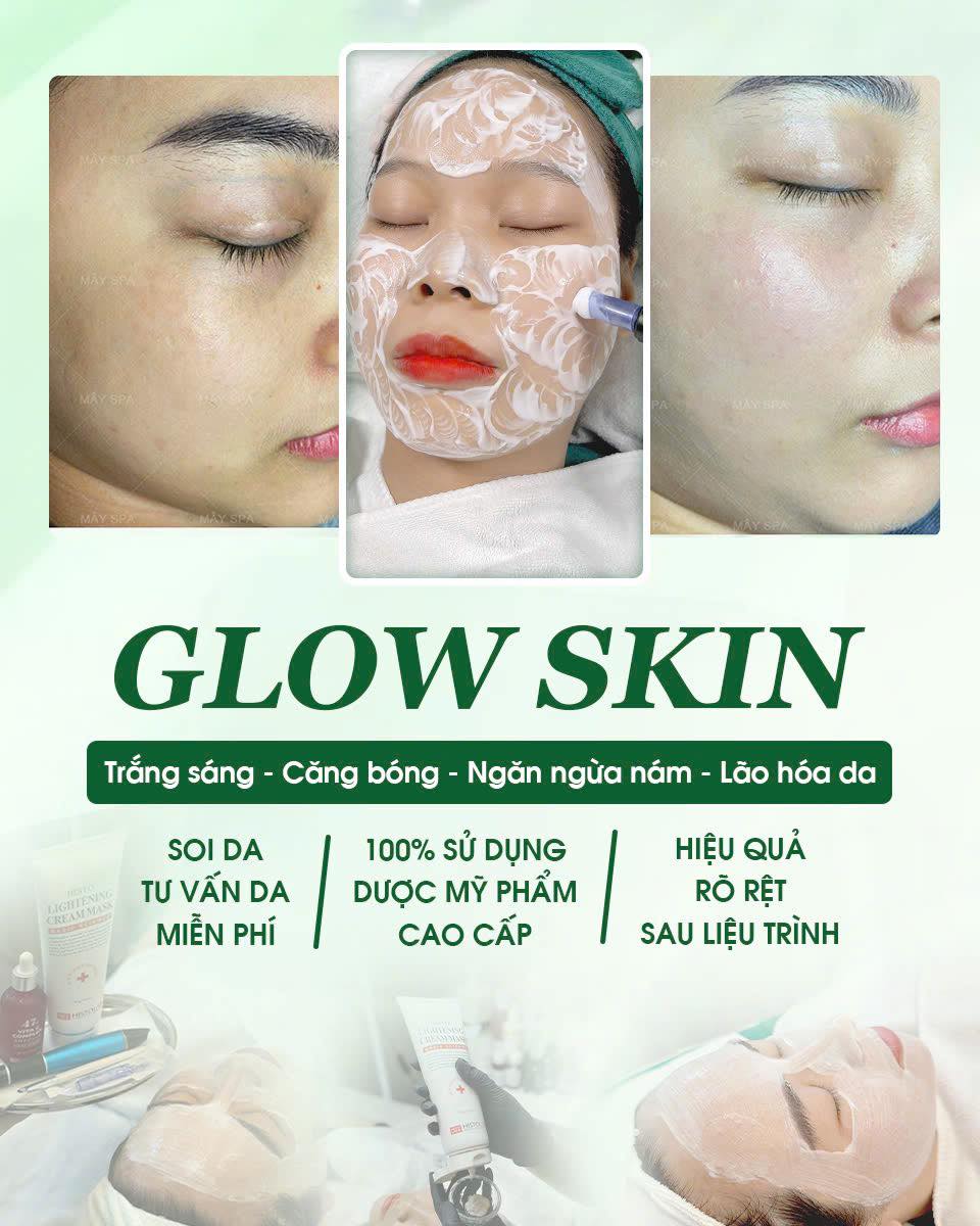Hiệu quả liệu tr&igrave;nh cấy trắng da Glowing Skin tại M&acirc;y spa