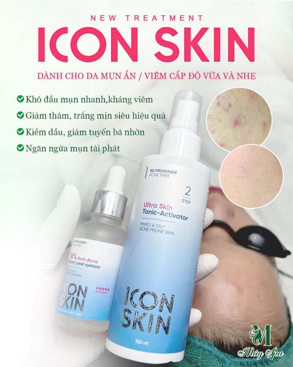 Nặn mụn ti&ecirc;u khuẩn Icon Skin - Liệu tr&igrave;nh trị mụn y khoa an to&agrave;n tại M&acirc;y spa