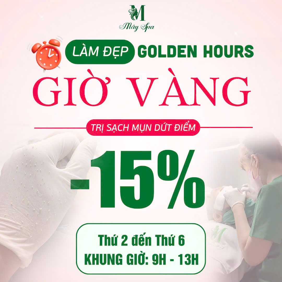 Ưu đ&atilde;i giờ v&agrave;ng giảm gi&aacute; tại M&acirc;y Spa B&igrave;nh Thạnh