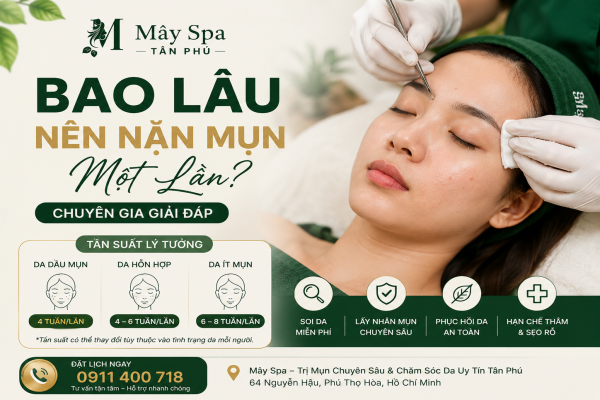 BAO LÂU NÊN NẶN MỤN MỘT LẦN? CHUYÊN GIA GIẢI ĐÁP